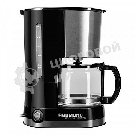 Кофеварка капельная Redmond RCM-M1507 черный/серебристый, исп. кофе - молотый, 0.6 л, 600 Вт
