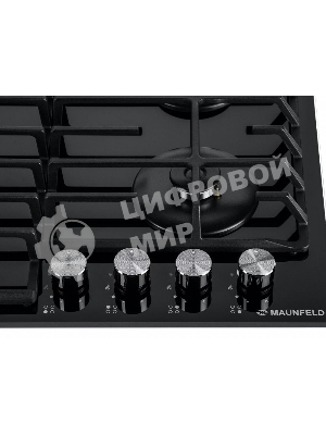 Газовая варочная панель Maunfeld EGHG.64.6CB/G, 4 конфорки, закаленное стекло, черный