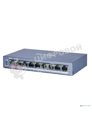 Коммутатор Hikvision DS-3E0109P-E/M(B), 8×100 Мбит/с PoE+ + 1×100 Мбит/с, неуправляемый