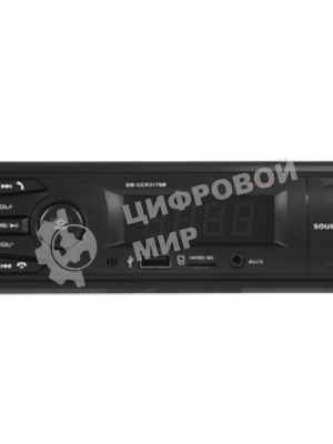 Автомагнитола Soundmax SM-CCR3179B, 1 DIN, Bluetooth, USB Type-A, AUX