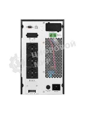 Источник бесперебойного питания On-line ExeGate PowerExpert TL-3000.72V.LCD.AVR.3SH.USB.RS232.SNMP 3000VA/3000W, On-Line, PF=1, LCD, 3*Schuko, RS232, USB, SNMP-slot, встроенные батареи 12V 7.2Ah - 6шт, возможность подключения до 4 внешних батарейных блоков 72В, Tower, металлический корпус, черный