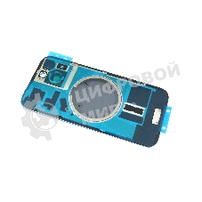 Задняя крышка (стекло) для iPhone 15 (A3090) в сборе со стеклом камеры голубая