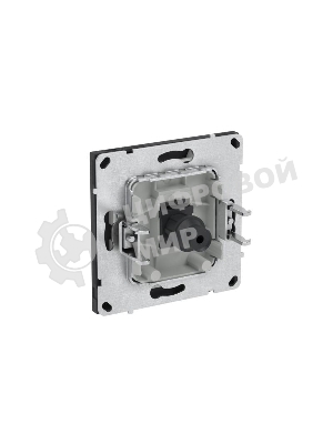 Розетка TV одиночная, KANT, черный уголь