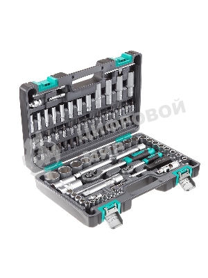 Набор инструментов Stels 14106 1/2'' 1/4'' CrV пластиковый кейс  94 предм.