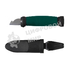 Нож FIT 10642электрика нерж.сталь прорез.ручка 2-сторонняя заточка лезвие 33мм