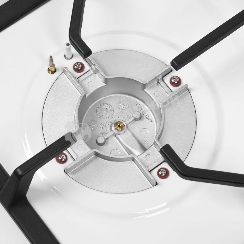 Газовая варочная панель Maunfeld EGHE.64.43CW/G, 4 конфорки, эмалированная сталь, белый