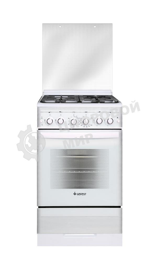 Плита газовая Gefest ПГ 5300-02 0040 белый, конфорок 4 шт, духовка 52 л, 50 см x 85 см x 58.5 см