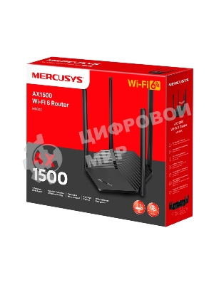 Двухдиапазонный Wi-Fi роутер Mercusys MR60X AX1500
