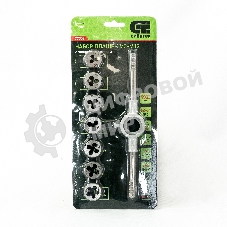 Набор плашек Сибртех М3-М12, 8 предметов