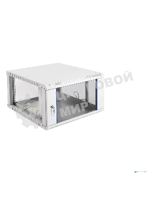 Шкаф телекоммуникационный настенный разборный 6U (600 x 650) дверь стекло