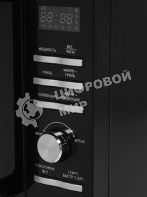 Микроволновая печь BBK 25MWC-991T/B черный/серебристый, 25 л, 900 Вт, переключатели - кнопки, поворотный механизм