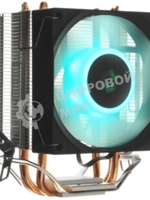 Кулер для процессора DEEPCOOL AG300 LED, 92 мм, алюминий/медь, 3050 об/мин, 30.5 дБ, 4 pin, 150 Вт, 129 мм