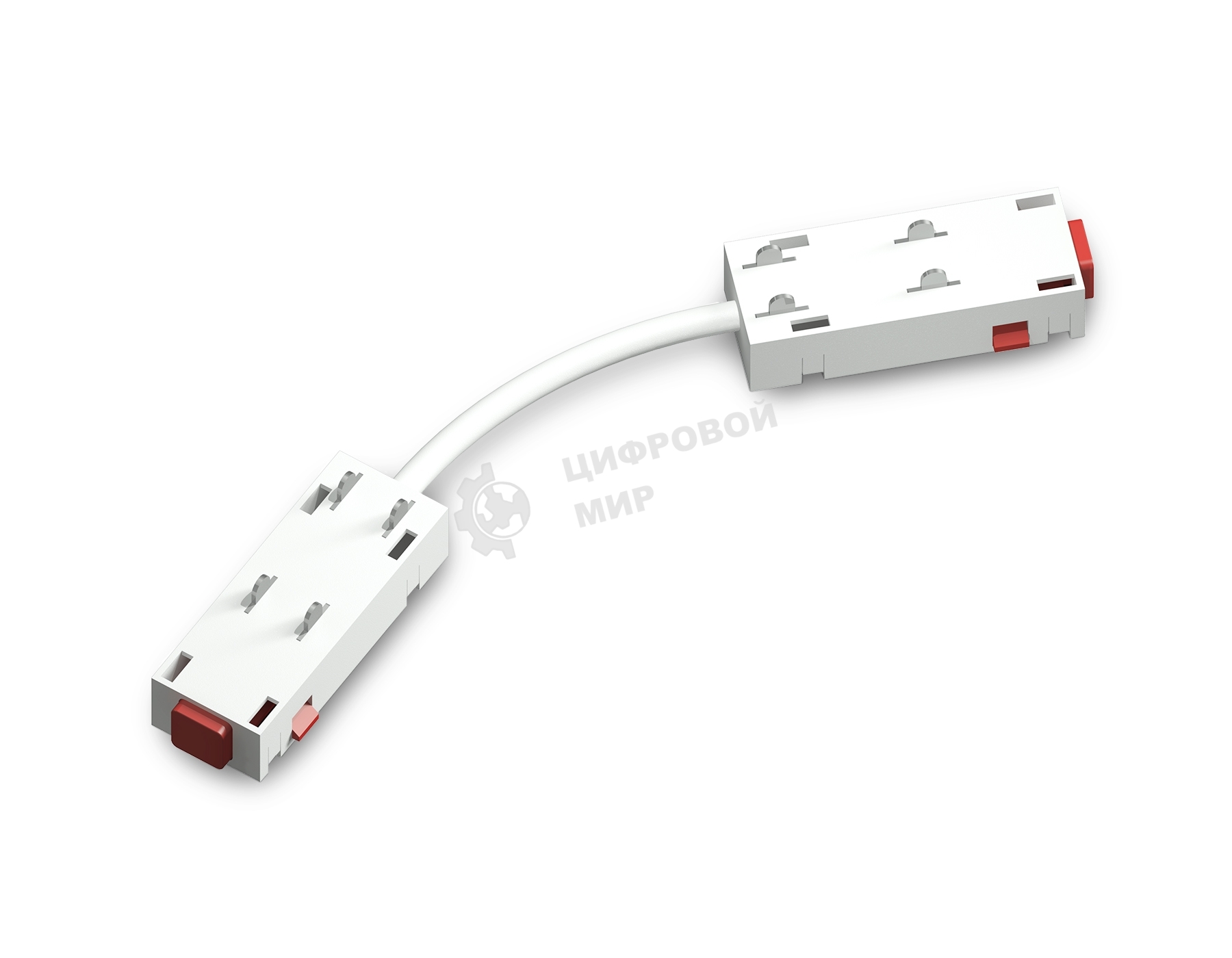 GL1109 WH белый коннектор питания гибкий для шинопровода Magnetic 220V 250*28.5*18
