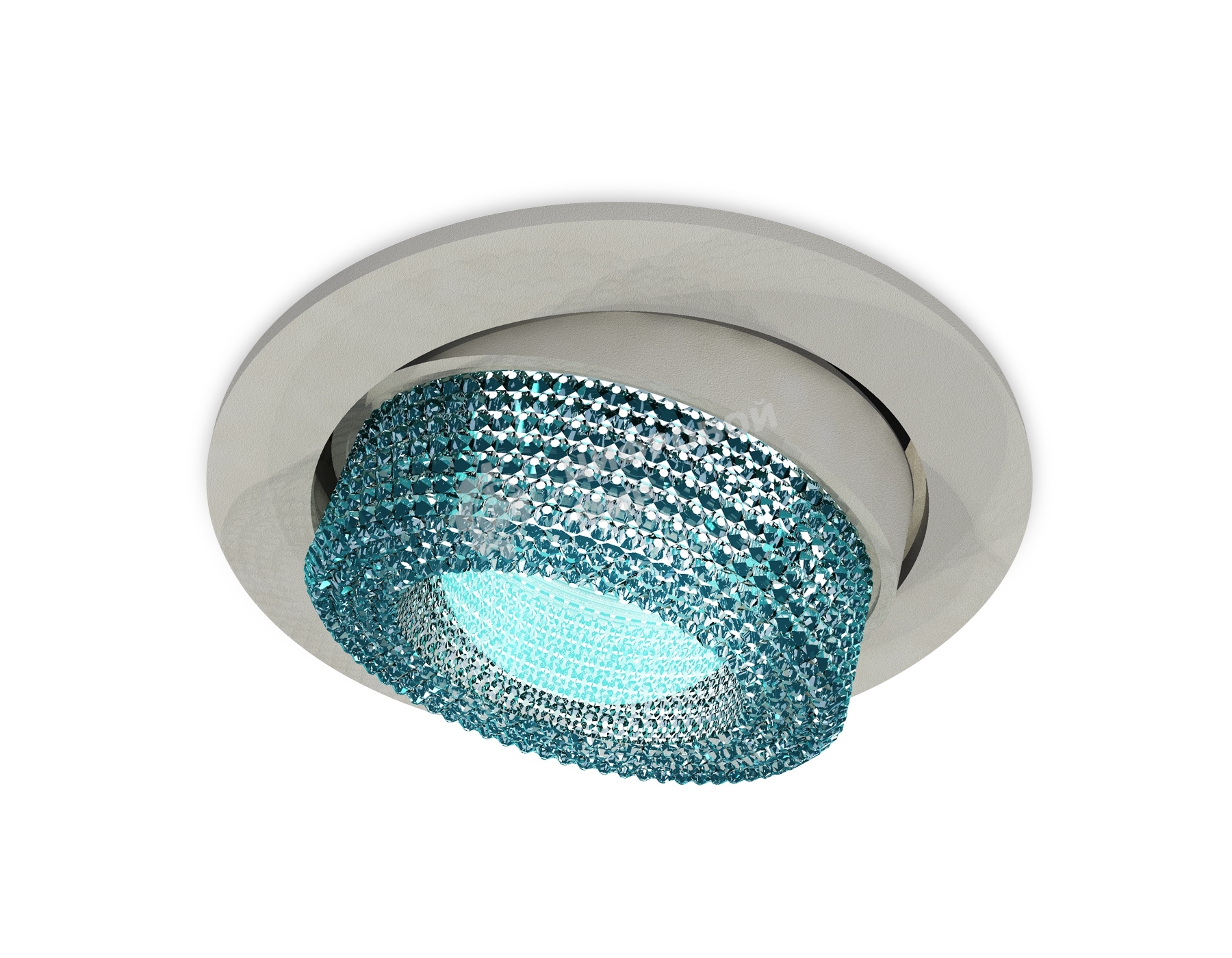 Комплект встраиваемого поворотного светильника Ambrella light XC7653063 SGR/BL серый песок/голубой MR16 GU5.3 (C7653, N7194)