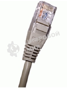 Патч-корд 2-х парный TWT UTP cat.5e, с заливными колпачками, 1.0 м, серый