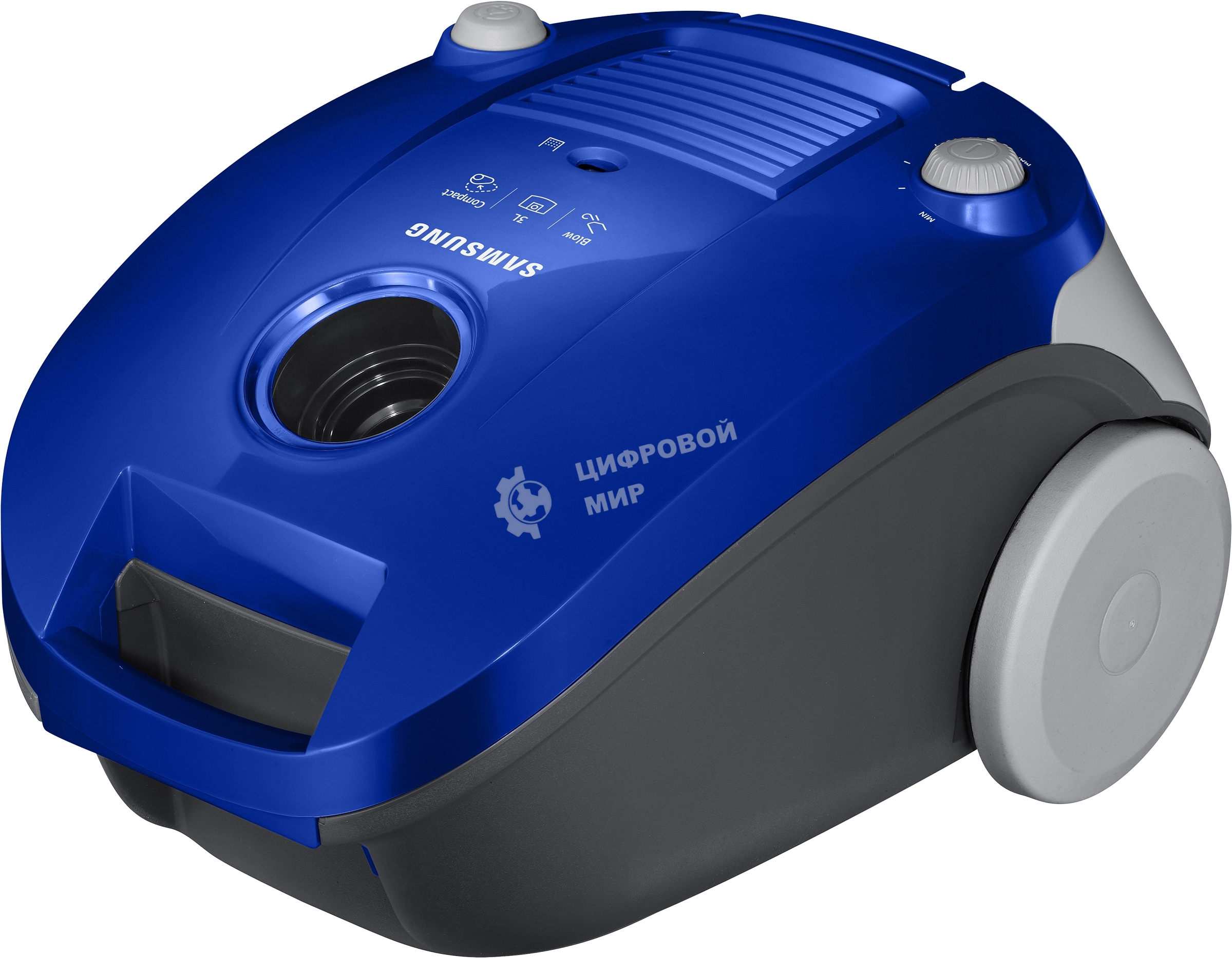 Пылесос Samsung VCC4140V3A синий, 320/1600 Вт, уборка сухая, пылесборник мешок 3 л