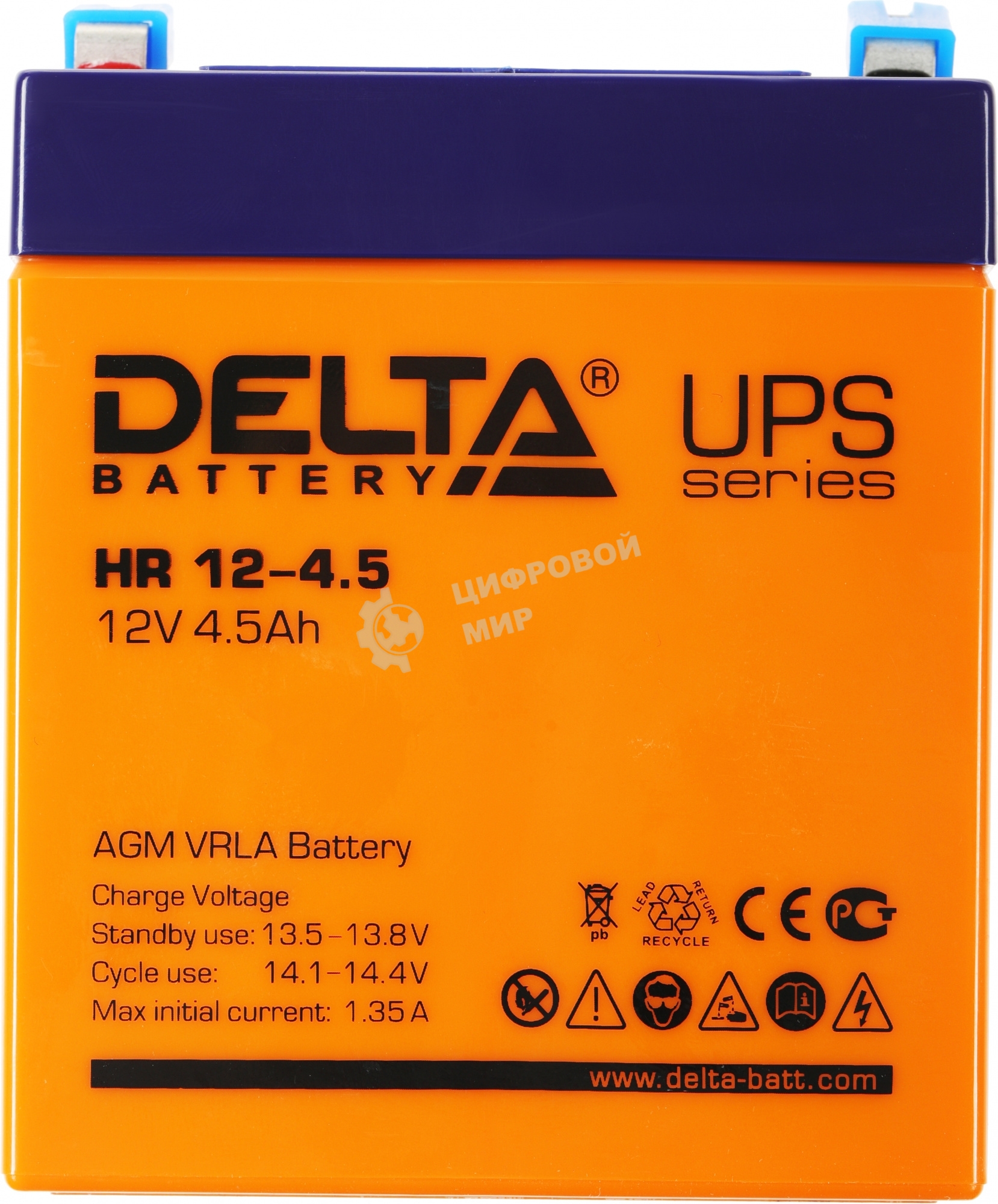 Батарея для ИБП Delta HR 12-4.5 (12V, 4.5Ah)