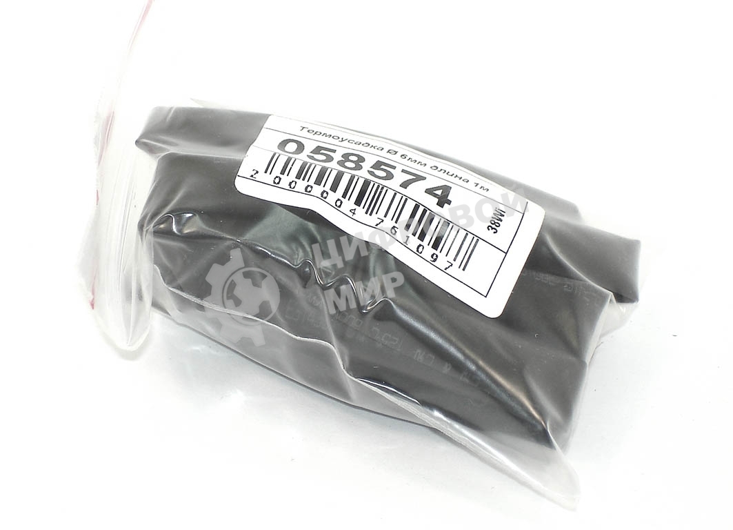 Термоусадка d 6мм длина 1м