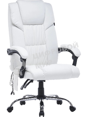 Кресло Cactus CS-CHR-OC02M-WT белый, экокожа