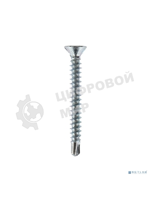 Саморез оконный Kranz сверло, 3.9х35, белый цинк, короб (500 шт./уп.)