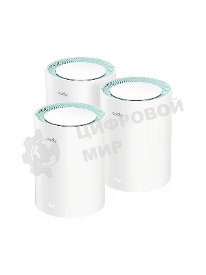 Бесшовный Mesh роутер Cudy M1300 (M1300 3-PACK) AC1200 10/100/1000BASE-TX/Wi-Fi белый (упак.:3шт)