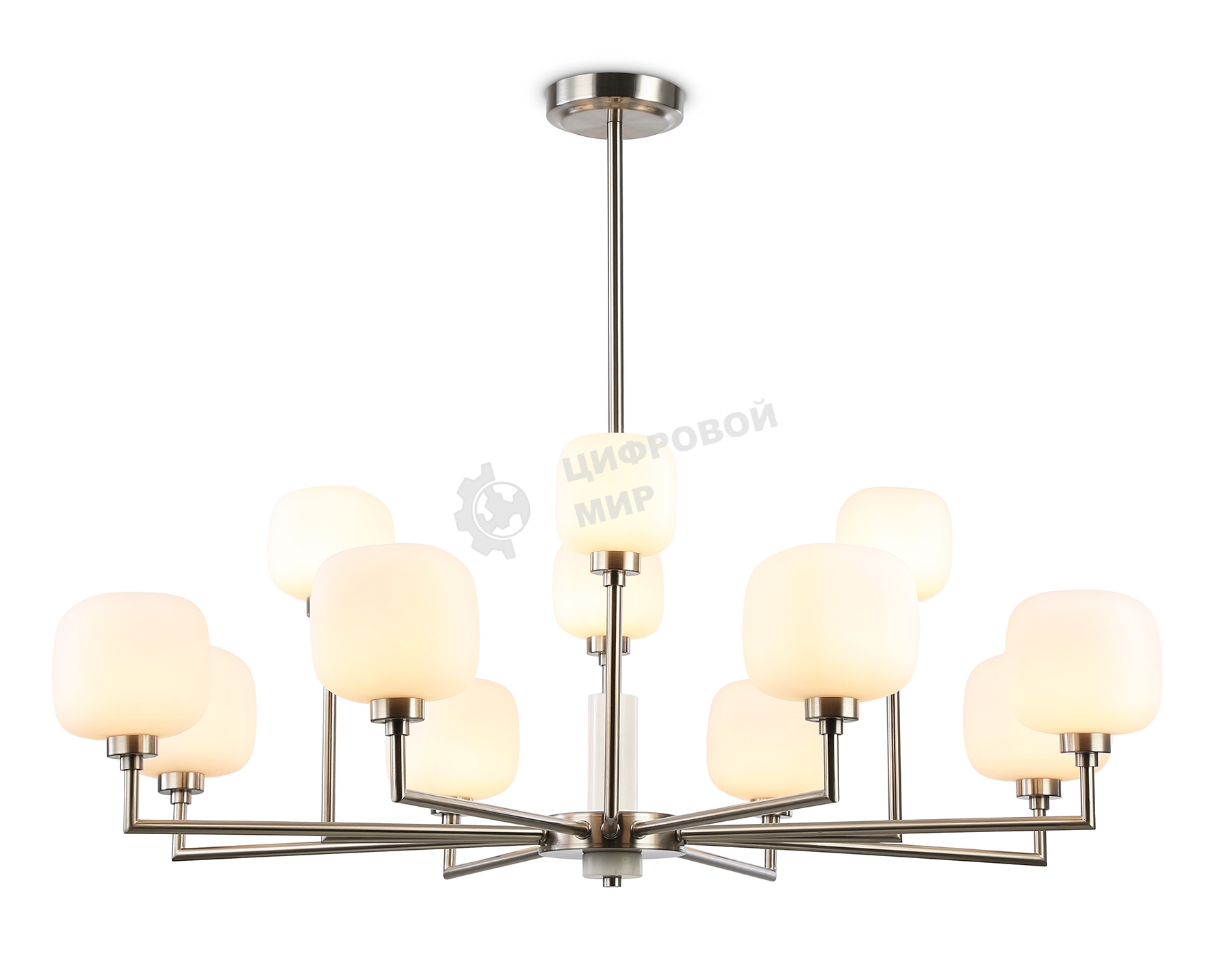 Люстра Ambrella light LH53005/12 SN/FR сатин никель/белый матовый G9*12 max 40W D910*680