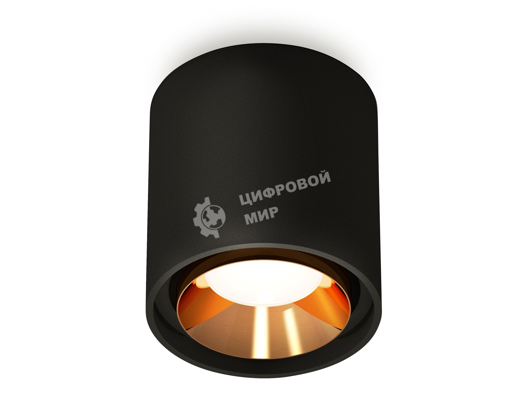 Светильник Ambrella Light XS7723004 SBK/PYG черный песок/золото желтое полированное MR16 GU5.3 (C7723, N7034)