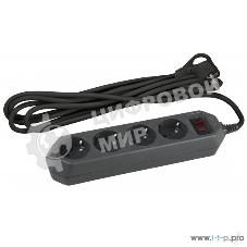 Сетевой фильтр ЭРА USF-M-4es-1.5m-B, 1.5м, черный б0019740