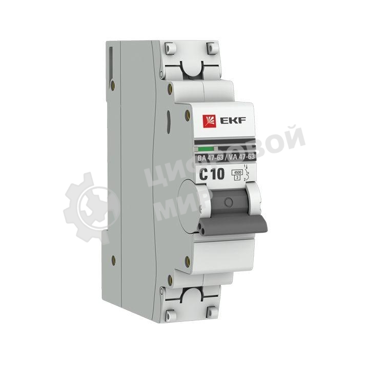 Выключатель автоматический EKF mcb4763-1-10C-pro 1P 10А (C) 4,5kA ВА 47-63 EKF PROxima