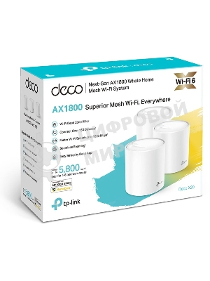 Домашняя Mesh Wi-Fi система TP-Link Deco X20(3-pack) AX1800