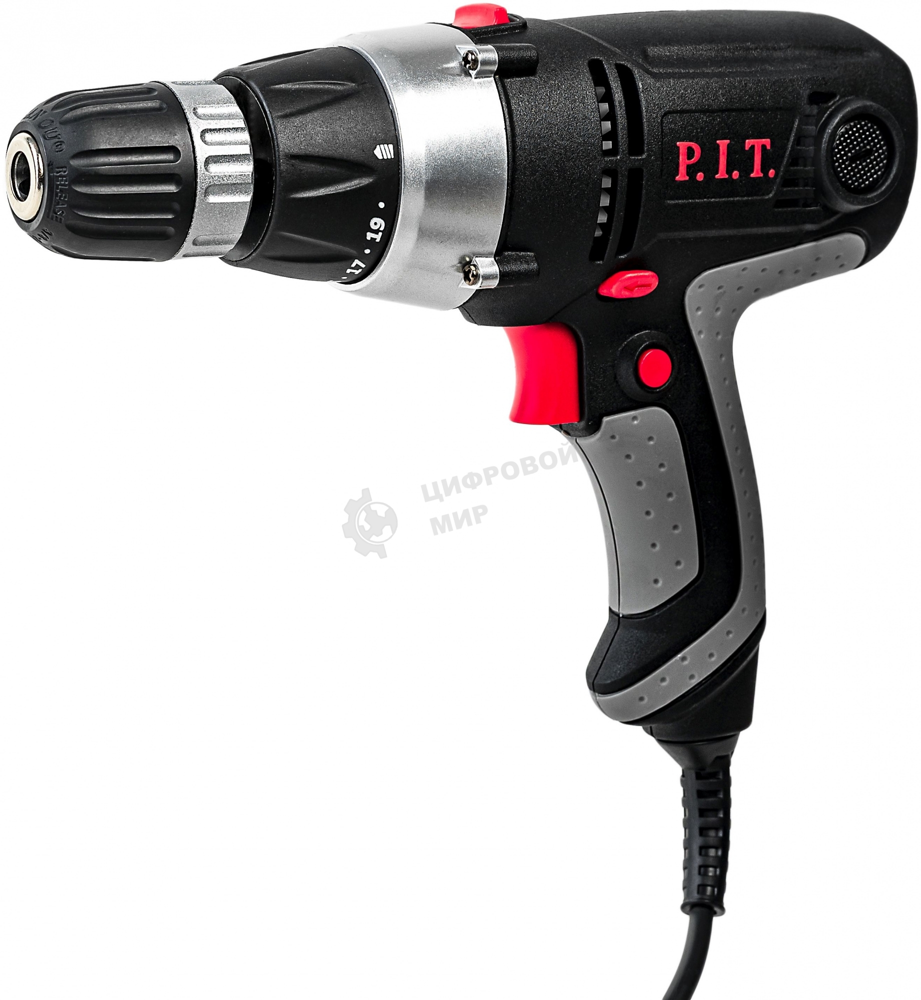 Дрель-шуруповерт P.I.T. РВМ10-С2 МАСТЕР, 400Вт 30 Нм, щеточный