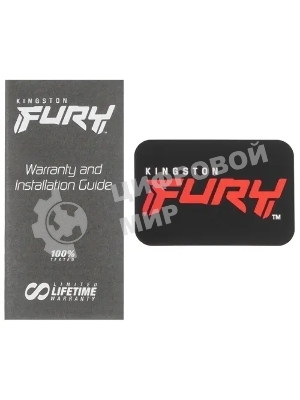 Оперативная память Kingston Fury Renegade, DDR5, 16Gb (1x16Gb), 8000MHz, CL38, DIMM, с радиаторами, серебристый/черный
