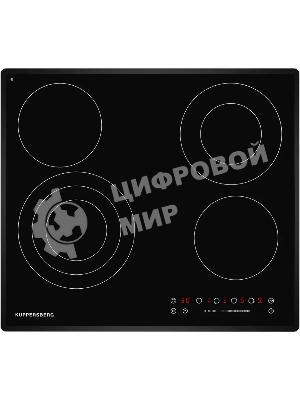 Встраиваемая электрическая панель Kuppersberg ECS 632 F 60 см, электрическая, 4 конфорки, черный