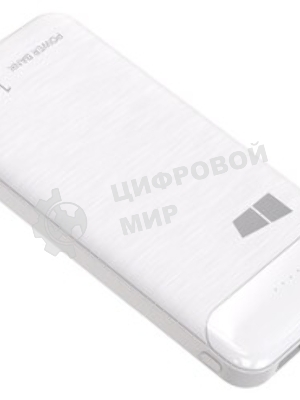 Портативный аккумулятор More choice (4620202550606) PB55-10 с кабелем 1USB 3.0A - 10000mAh белый