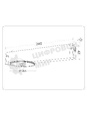 A2542 BK черный крепеж трековый для корпуса DIY D85mm 232*83*55