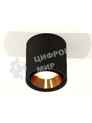 Светильник Ambrella Light XS7723004 SBK/PYG черный песок/золото желтое полированное MR16 GU5.3 (C7723, N7034)