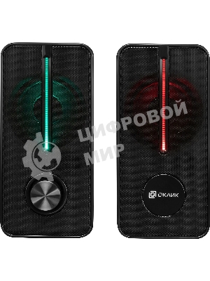 Акустическая система Оклик OK-120U 2.0 черный 6Вт