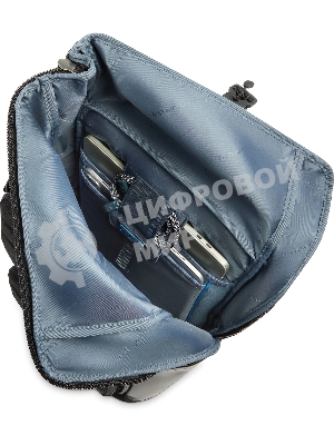 Рюкзак мужской Piquadro Oberon CA7280W150/N роллтоп черный нейлон/натур.кожа