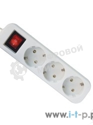 Удлинитель Defender S350 белый 5.0 м, 3 розетки 