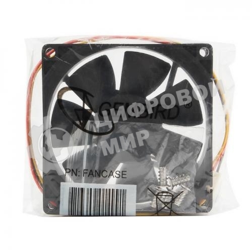 Вентилятор для корпуса Gembird FANCASE черный, 80 мм, 2600 об/мин, 27 дБ, 3 pin