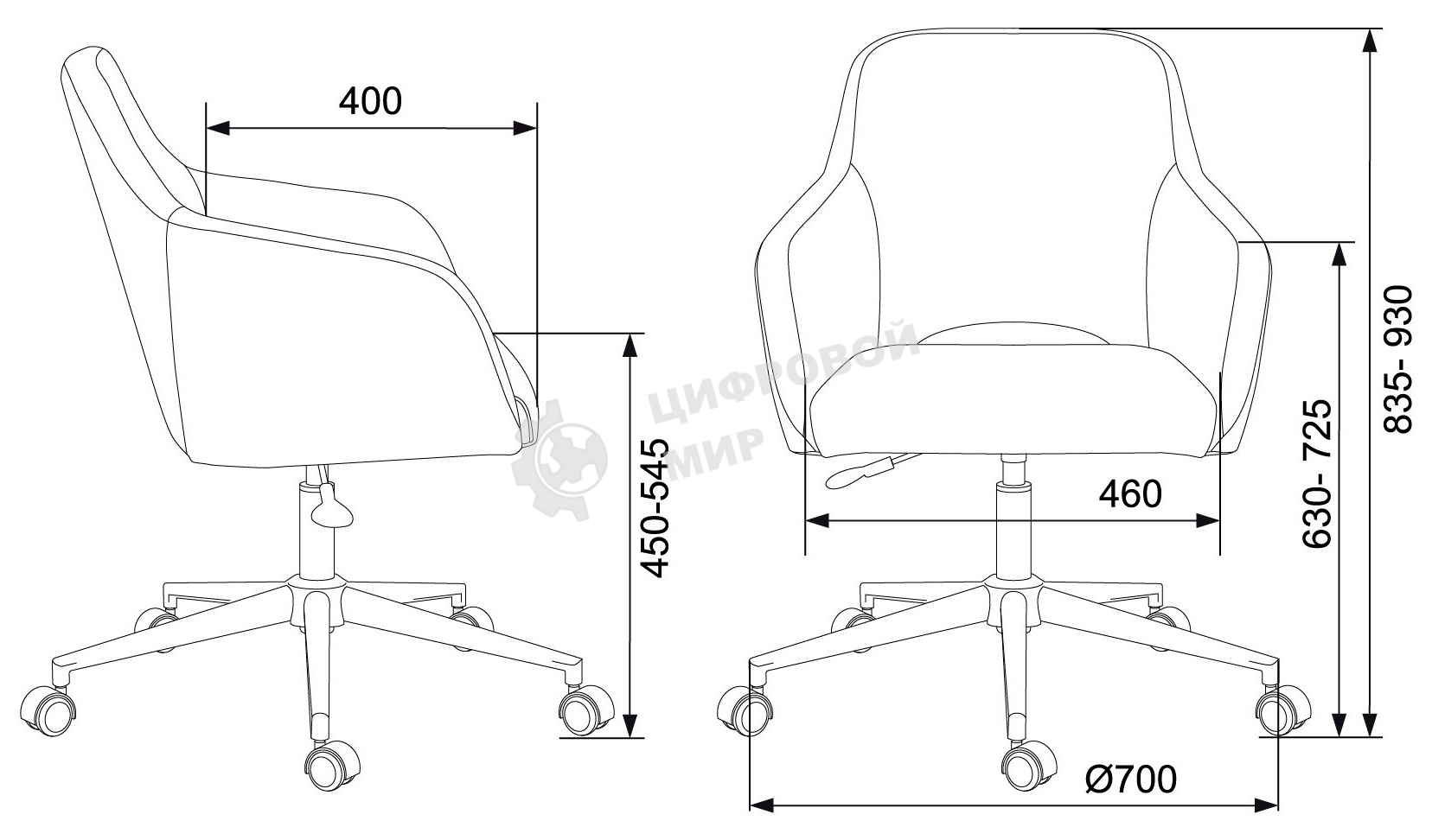 Кресло офисное Бюрократ CH-380SL серая жемчужина Italia 26, крестовина металл хром