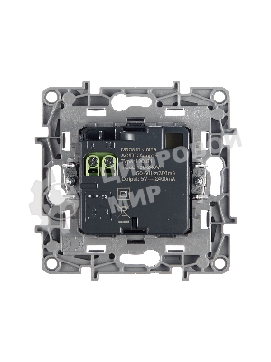 Розетка USB Legrand 672494 с двумя USB-разьемами 240В/5В 2400мА - Etika - алюминий