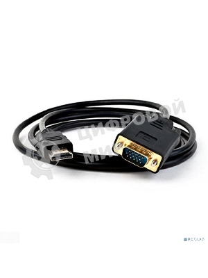 Кабель-адаптер ORIENT C702, HDMI M --> VGA 15M, 1.8 м, черный