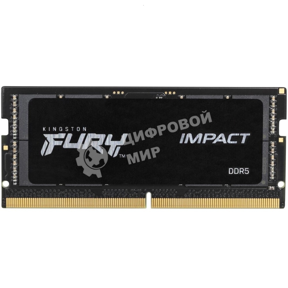 Оперативная память Kingston Fury Impact, DDR5, 32GB (1x32GB), 5600MHz, CL40, SO-DIMM