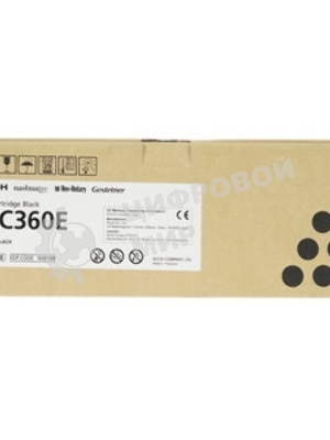Картридж лазерный Ricoh SP C360HE черный для SP C360DNw/SP C360SNw/SP C360SFNw/SP C361SFNw 7000 страниц.