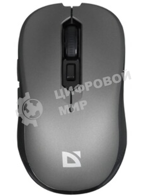 Мышь беспроводная Defender Gassa MM-105 серый, 1600 dpi, радиоканал, USB, кнопки - 6