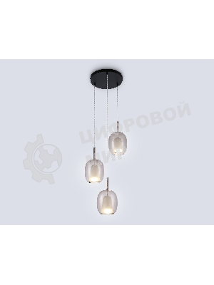 Подвесной светильник Ambrella light LH11156/3 BK/WH/TI черный/белый/янтарь E27*3 max 60W D425*1500