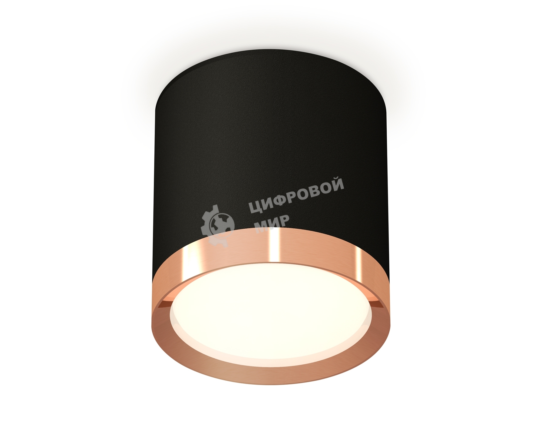 Светильник Ambrella Light XS8142005 SBK/PPG черный песок/золото розовое полированное GX53 (C8142, N8126)