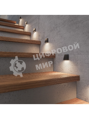 40159/LED 4000K / Светильник светодиодный Черный / Подсветка для лестниц