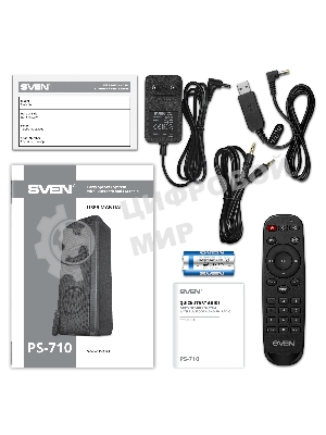 Портативная акустика SVEN АС PS-710 черный 100 Вт Bluetooth